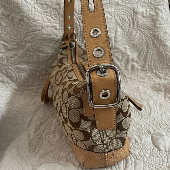 Coach Brown and Tan Signature C Demi Shoulder Bag - Picture 3 of 9